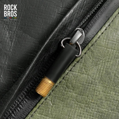 Sustainable eco-friendly recycled tire bike handlebar bag for cyclists