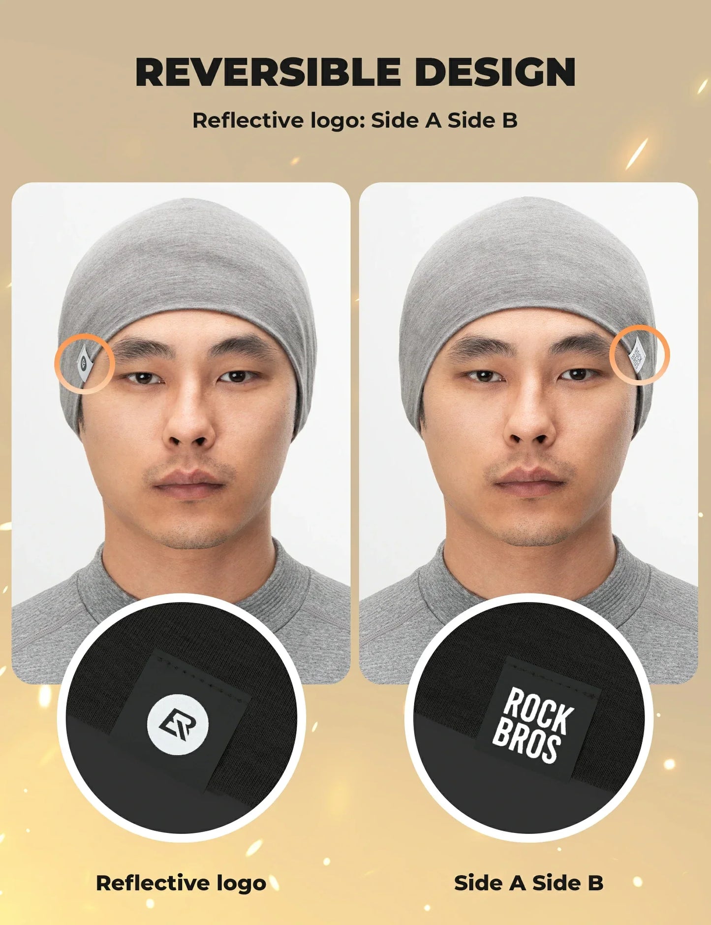 Warm windproof Tencel wool cycling skull cap with ear protection for cold weather rides
