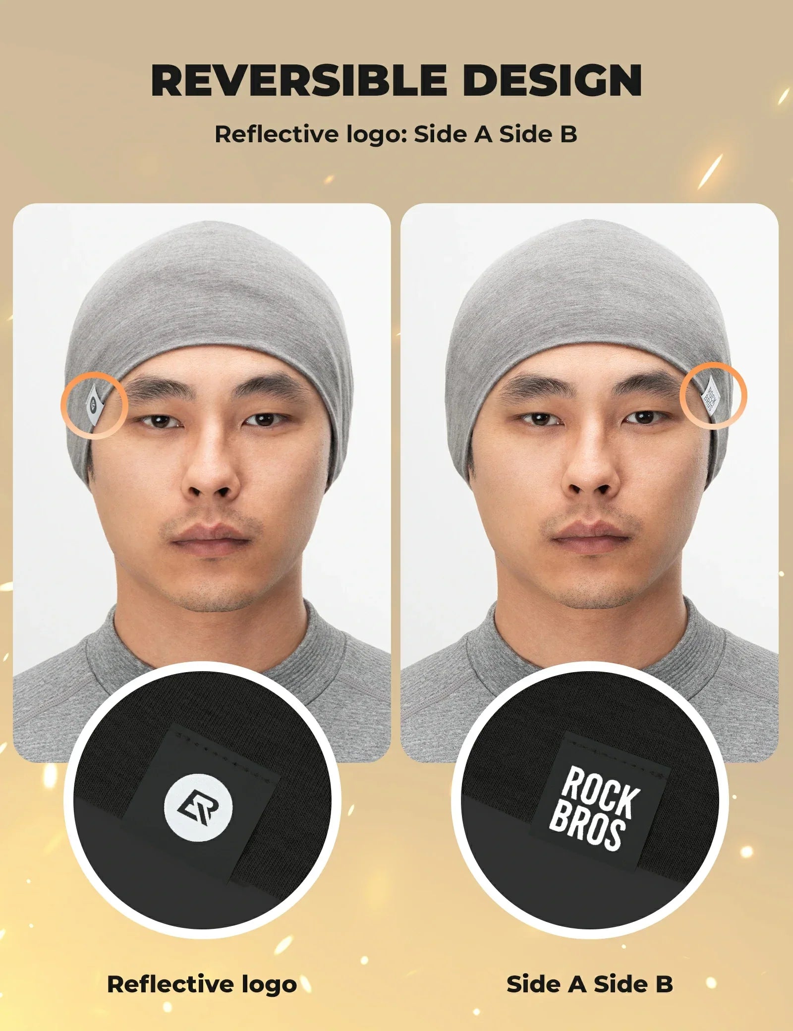 Warm windproof Tencel wool cycling skull cap with ear protection for cold weather rides