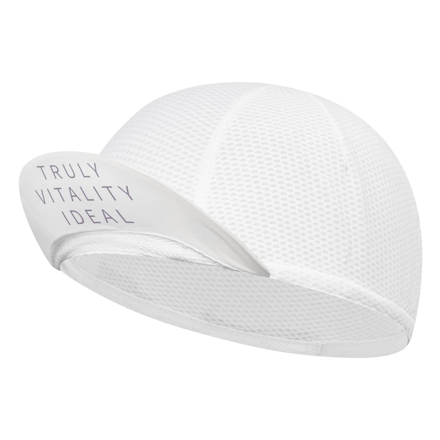 TVI lightweight cycling cap designed to be worn under a helmet, offering sun protection, sweat absorption, and all-day comfort. #Style_Glassic White