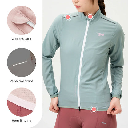 ROCKBROS TVI windproof jackets lightweight breathable for women
#Color_Green