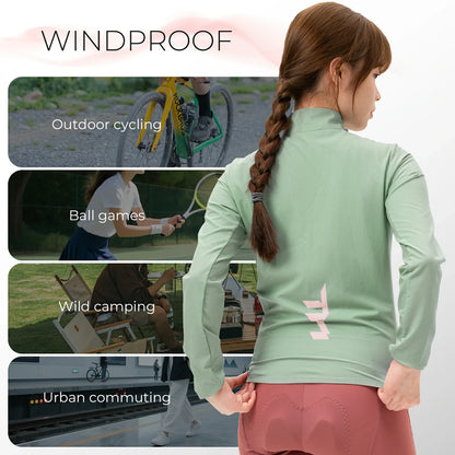 ROCKBROS TVI windproof jackets lightweight breathable for women
#Color_Green