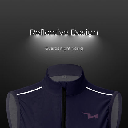 TVI windproof women's cycling vest MJ008, lightweight and breathable design for added protection during windy rides. #Color_Purple