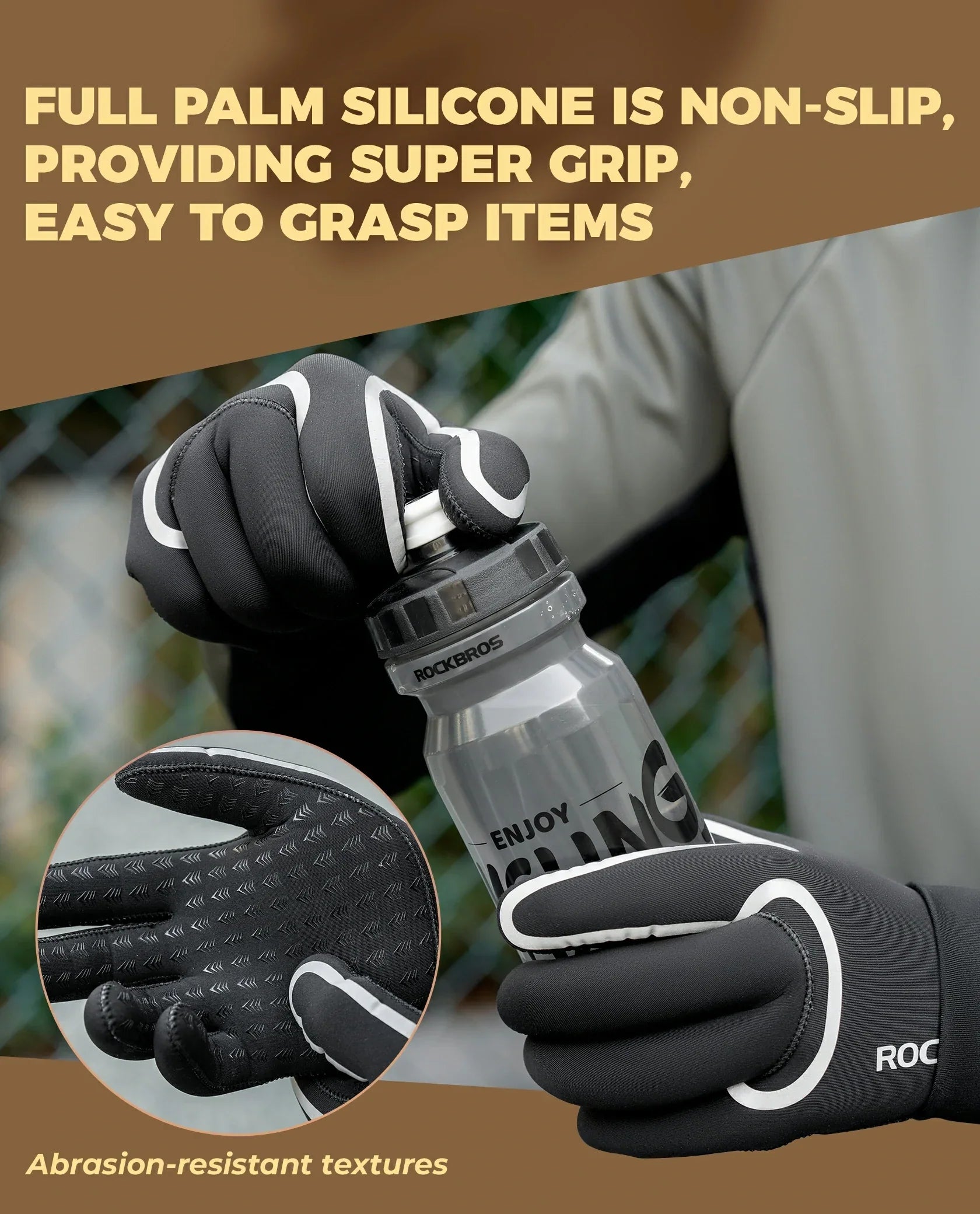 Outdoor sports gloves for cycling driving and running in winter
