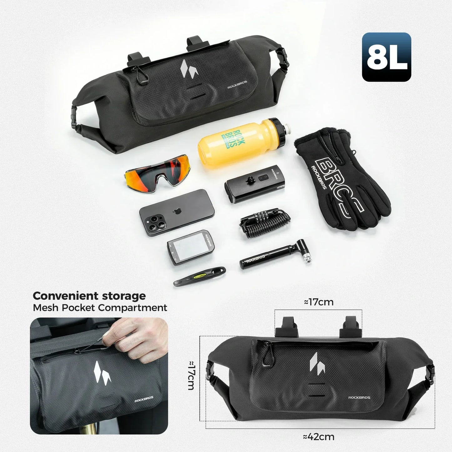 Rockbros bike bag for gravel, mountain, and folding bikes.