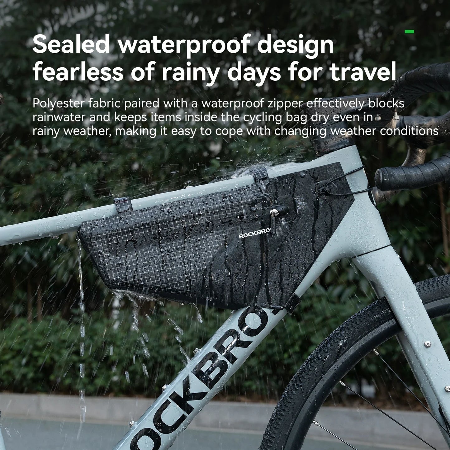 Waterproof Bike Frame Bag 1.7L Lightweight Cycling Storage Bag