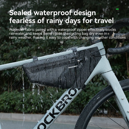 Waterproof Bike Frame Bag 1.7L Lightweight Cycling Storage Bag