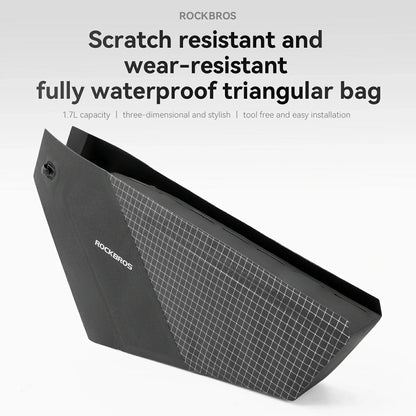 Waterproof Bike Frame Bag 1.7L Lightweight Cycling Storage Bag