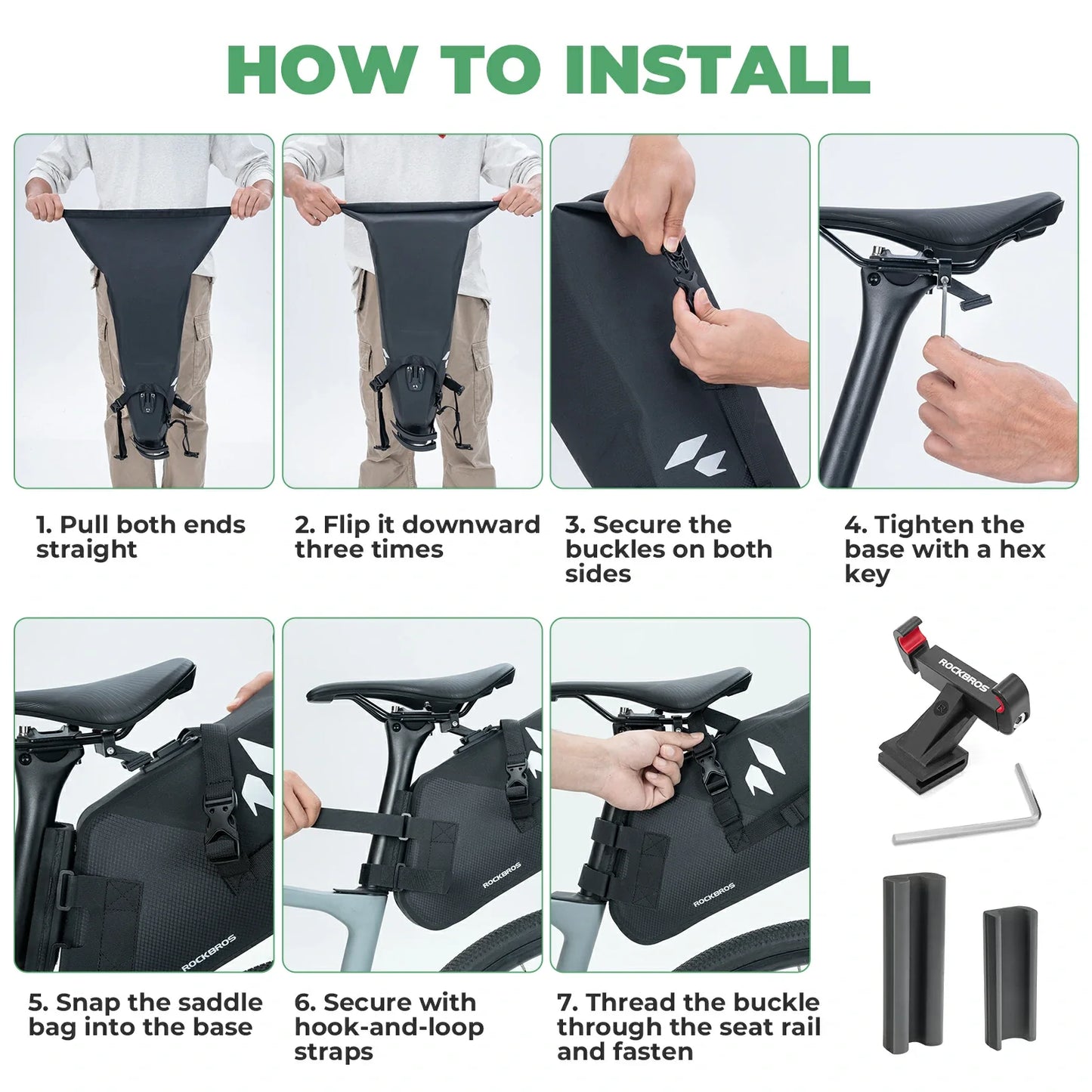 RideMate 100% 13L Waterproof Bike Saddle Bag