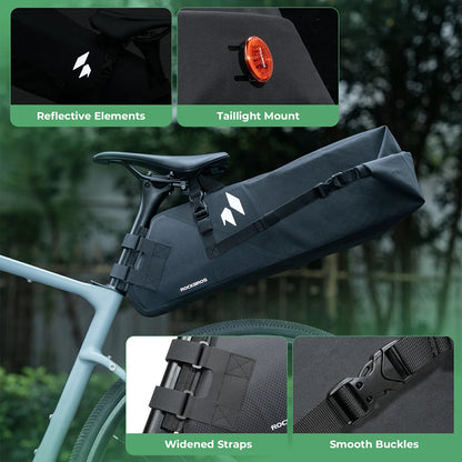 RideMate 100% 13L Waterproof Bike Saddle Bag