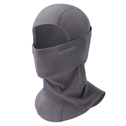 rockbros black windproof thermal balaclava in polar flee#Color_Dark Gray