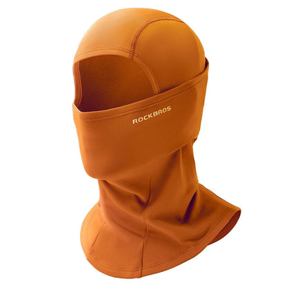 rockbros black windproof thermal balaclava in polar flee#Color_Brown