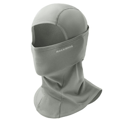 rockbros black windproof thermal balaclava in polar flee#Color_Gray