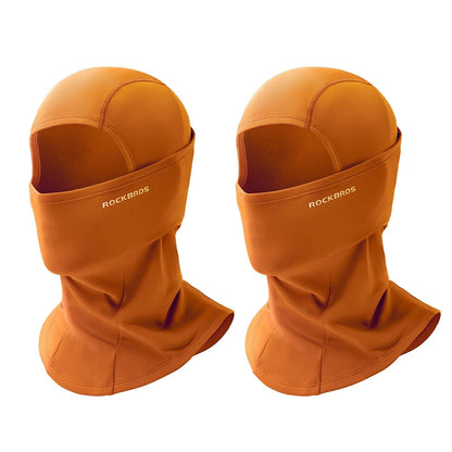 rockbros black windproof thermal balaclava in polar flee#Color_Brown