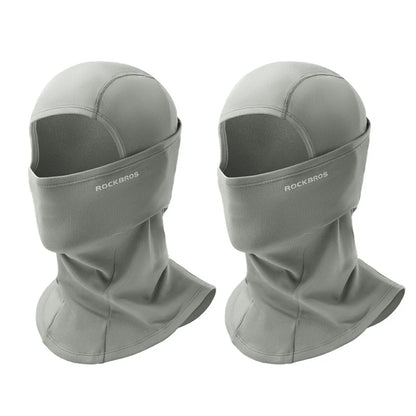 rockbros black windproof thermal balaclava in polar flee#Color_Gray