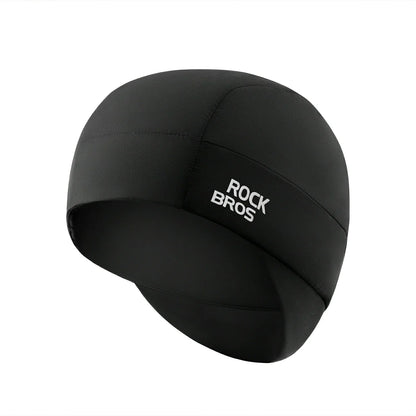 windproof thermal skull cap with extended ear cover for warm winter cycling