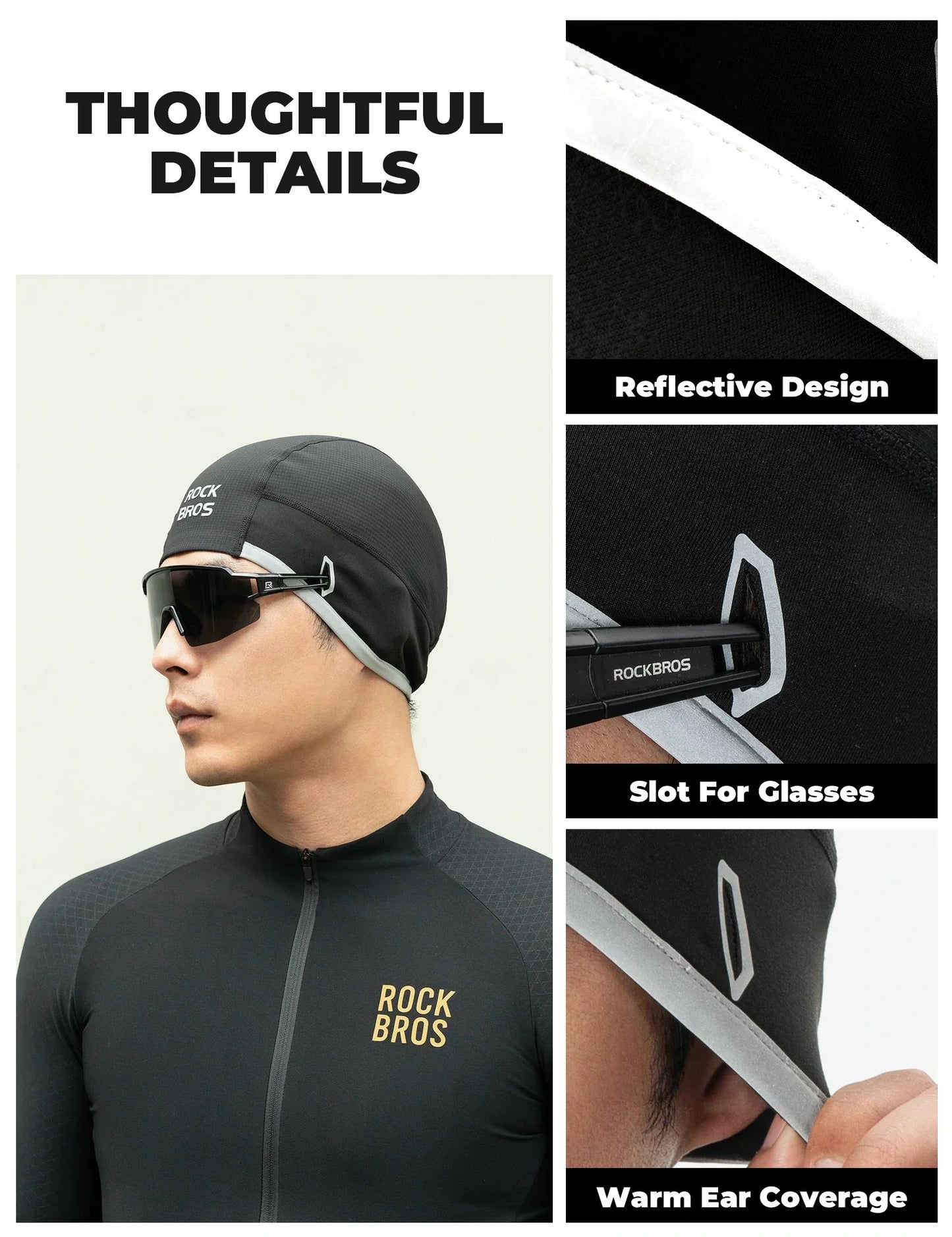 Casquette de Cyclisme Hiver Coupe-Vent Thermique