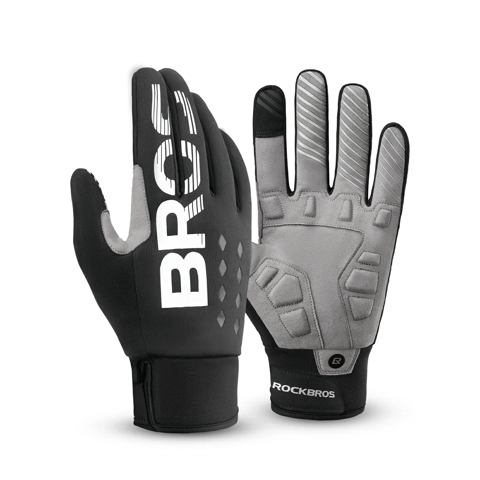 Winter cycling gloves for men and women – touchscreen, reflective, windproof, and thermal for outdoor sports