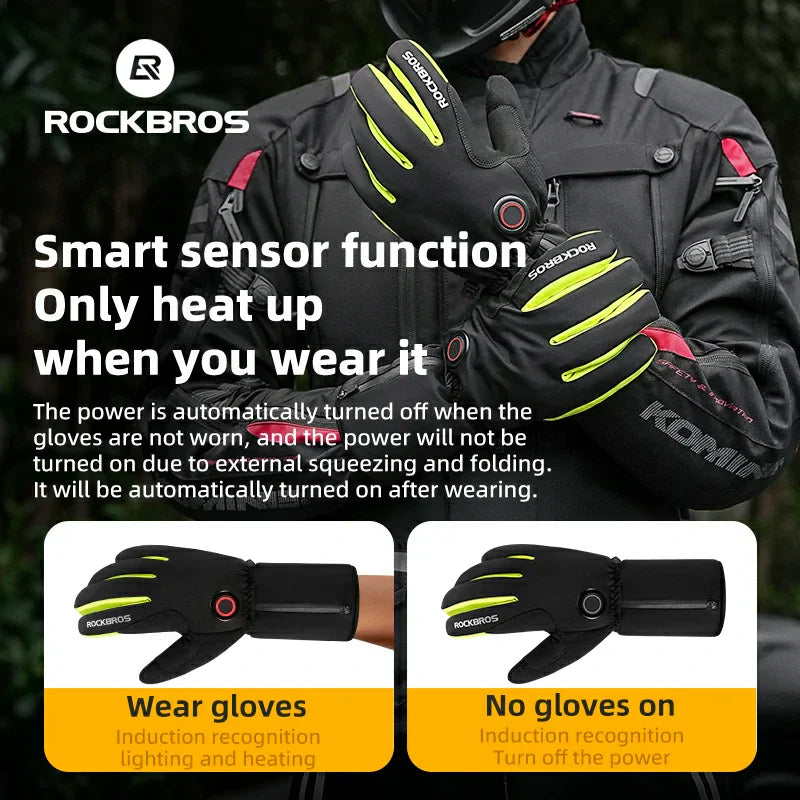 Winter Induction Heated Gloves Warm Windproof