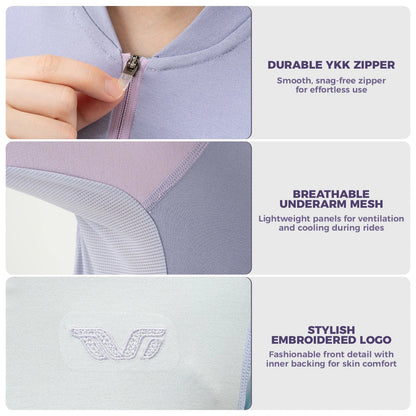 ROCKBROS women cycling jersey breathable moisture long sleeve