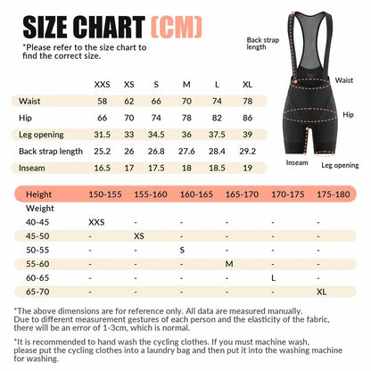 ROCKBROS women’s cycling bib shorts with padded gel chamois#color_black