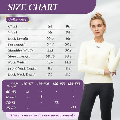 Women’s cycling base layer long sleeve thermal undershirt